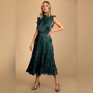 Take A Glance Emerald Green Cocktail Dress